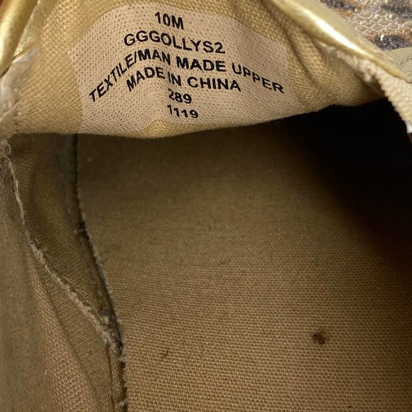 G By Guess Gollys 2 Sneakers Sparkle Leopard Gold Metallic Slip On Flat Shoes 10 - Picture 10 of 10